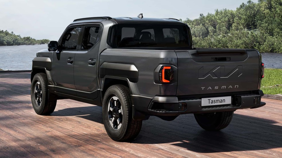 Carga útil da Kia Tasman pode variar entre 1.000 e 1.190 kg — Foto: Divulgação