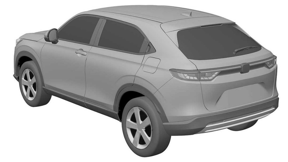 O visual do modelo patenteado é igual ao do novo HR-V japonês — Foto: Divulgação