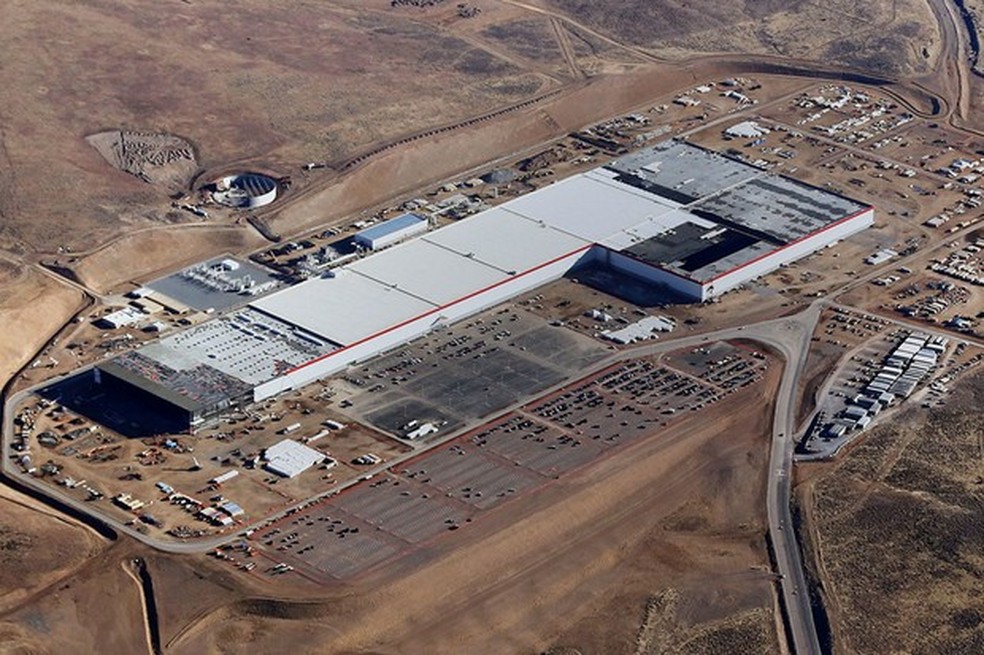 Batizada Gigafactory, a fábrica da Tesla fica no estado de Nevada, nos EUA (Foto: Divulgação) — Foto: Auto Esporte