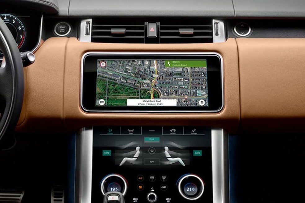 Tela do Range Rover Sport (Foto: Divulgação ) — Foto: Auto Esporte