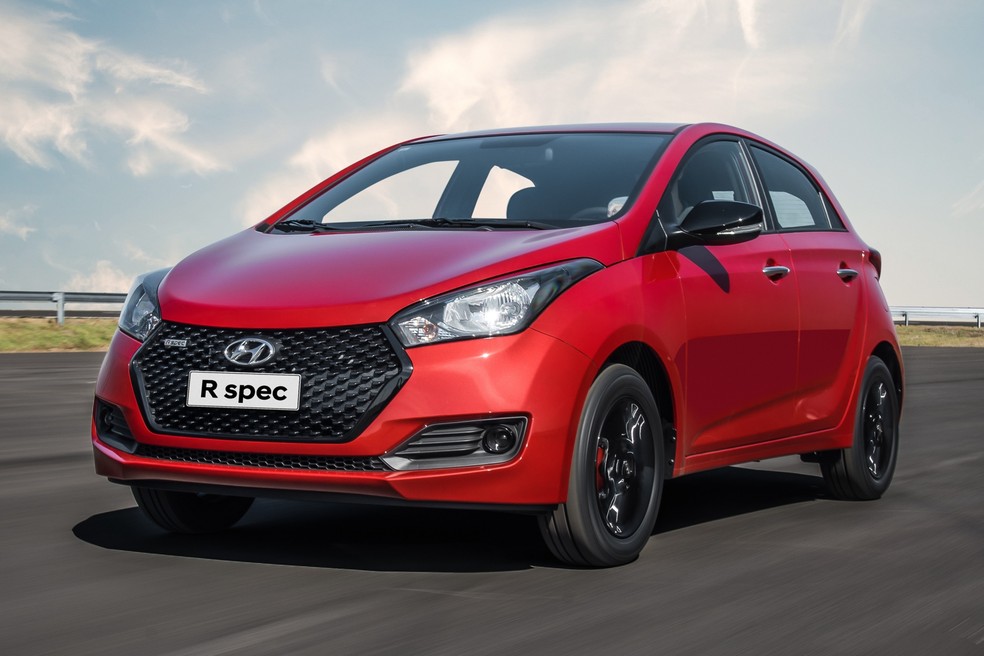 Hyundai HB20 R-Spec tinha detalhes de cor preta — Foto: Hyundai/Divulgação