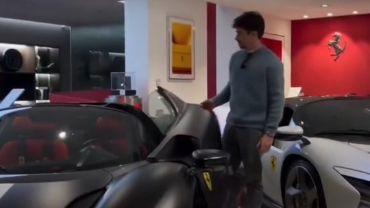 Vídeo: Leclerc recebe sua nova Ferrari de 840 cv e mais de R$ 11 milhões