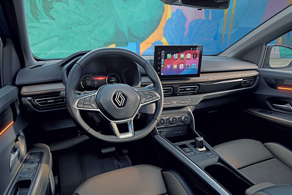 Renault Kardian 2026 tem painel de instrumentos com interface inédita e nova central multimídia de 10 polegadas — Foto: Divulgação