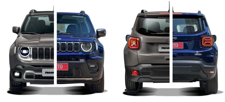 Jeep Renegade Longitude - Eu era assim e fiquei assim: Formato básico de caixote não mudou, bem como os faróis redondos e as lanternas quadradas. Na grade, as barras estão mais largas e baixas e dão um ar mais "invocado" ao Renegade
