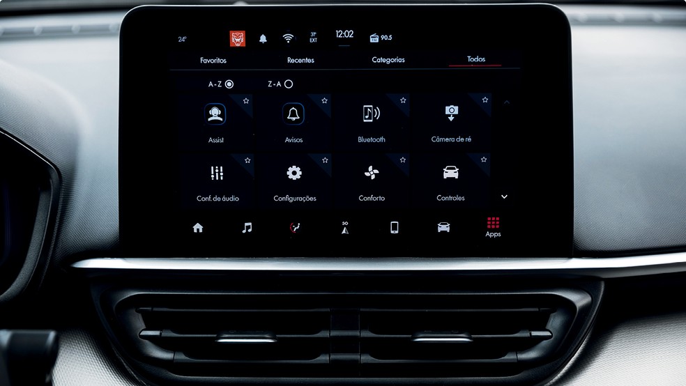 Central multimídia de carros da Fiat terão novos sons de notificações e alertas — Foto: Christian Castanho