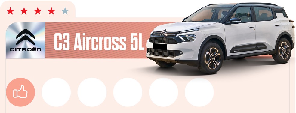  Citröen C3 Aircross também tem opção de sete lugares — Foto: Auto News Brasil