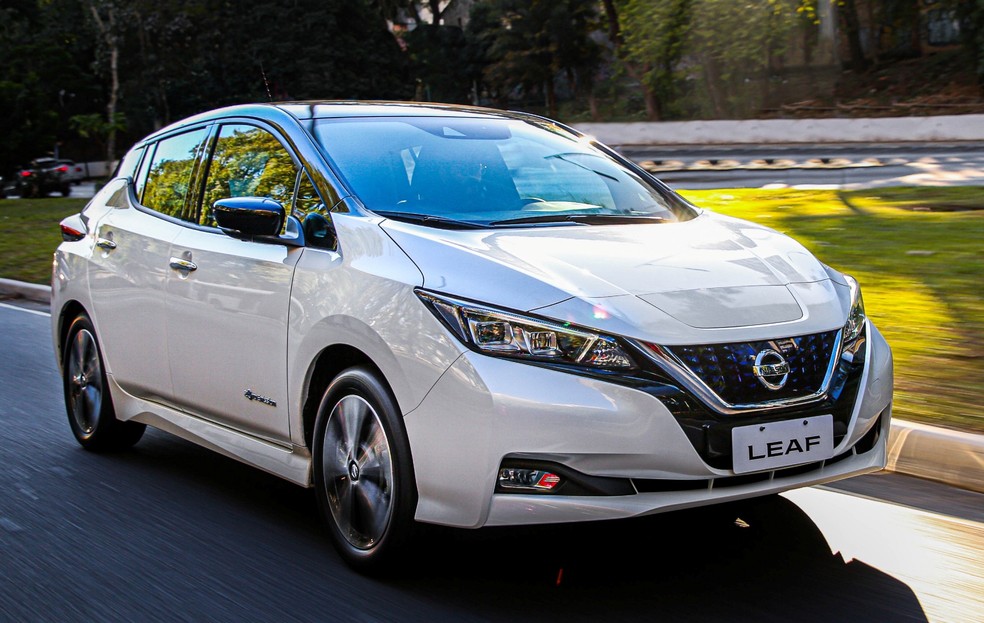 Nissan Leaf é o mais antigo dessa lista pois chegou em 2019 — Foto: Divulgação/Nissan