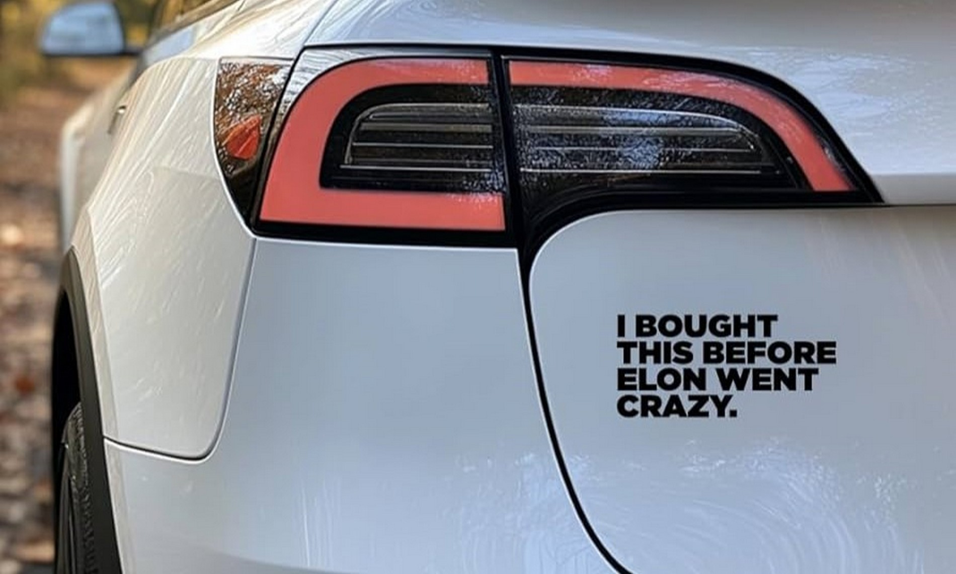 Donos de Tesla criticam Musk com adesivos: “Comprei antes dele enlouquecer”