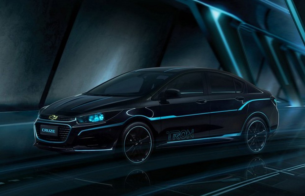Chevrolet Cruze ganha versão inspirada no filme 'Tron: Legacy' (Foto: Divulgação) — Foto: Auto Esporte