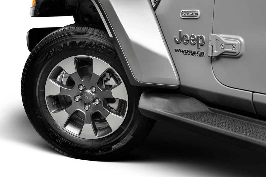 Detalhe da roda do Jeep Wrangler