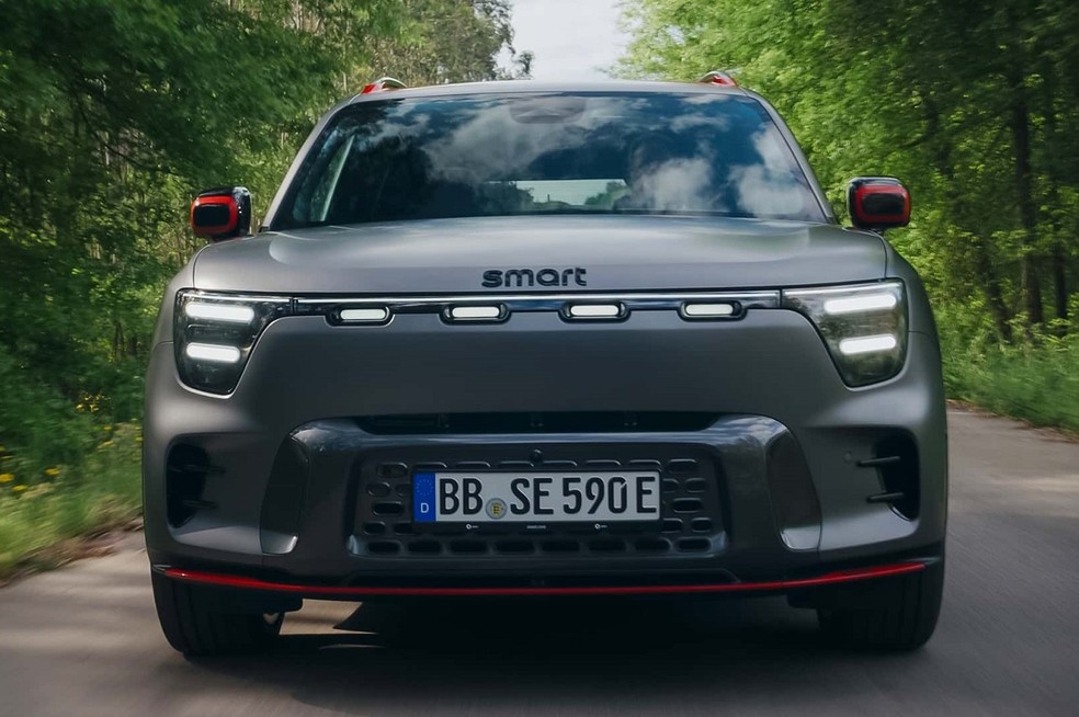 Versão esportiva do Smart #5 acelera feito um supercarro — Foto: Divulgação