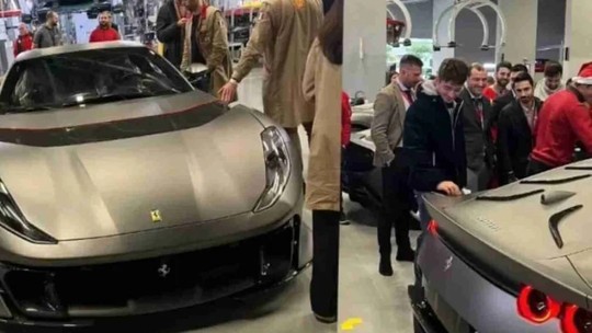Natal antecipado? Sainz recebe sua Ferrari customizada de 830 cv após mais de um ano de espera