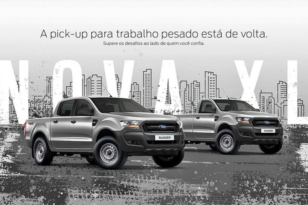 Ford Ranger XL 2019 (Foto: Divulgação) — Foto: Auto Esporte