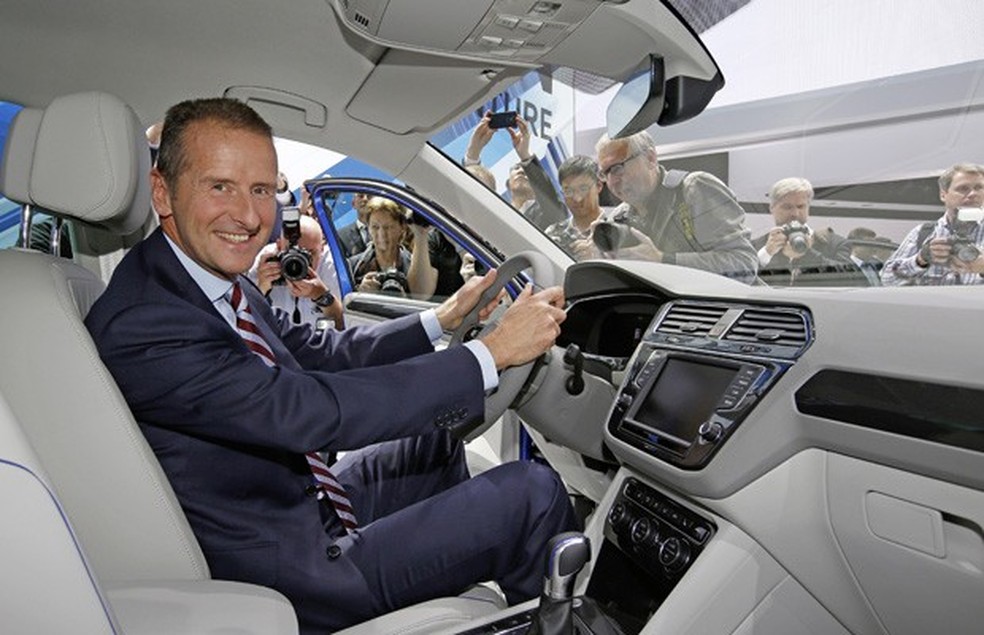 Herbert Diess, novo CEO da Volkswagen, no Salão de Frankfurt de 2015 (Foto: Divulgação) — Foto: Auto Esporte