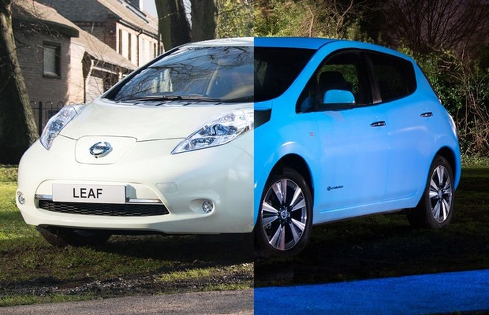 Nissan mostra Leaf que brilha no escuro (Foto: Divulgação) — Foto: Auto Esporte