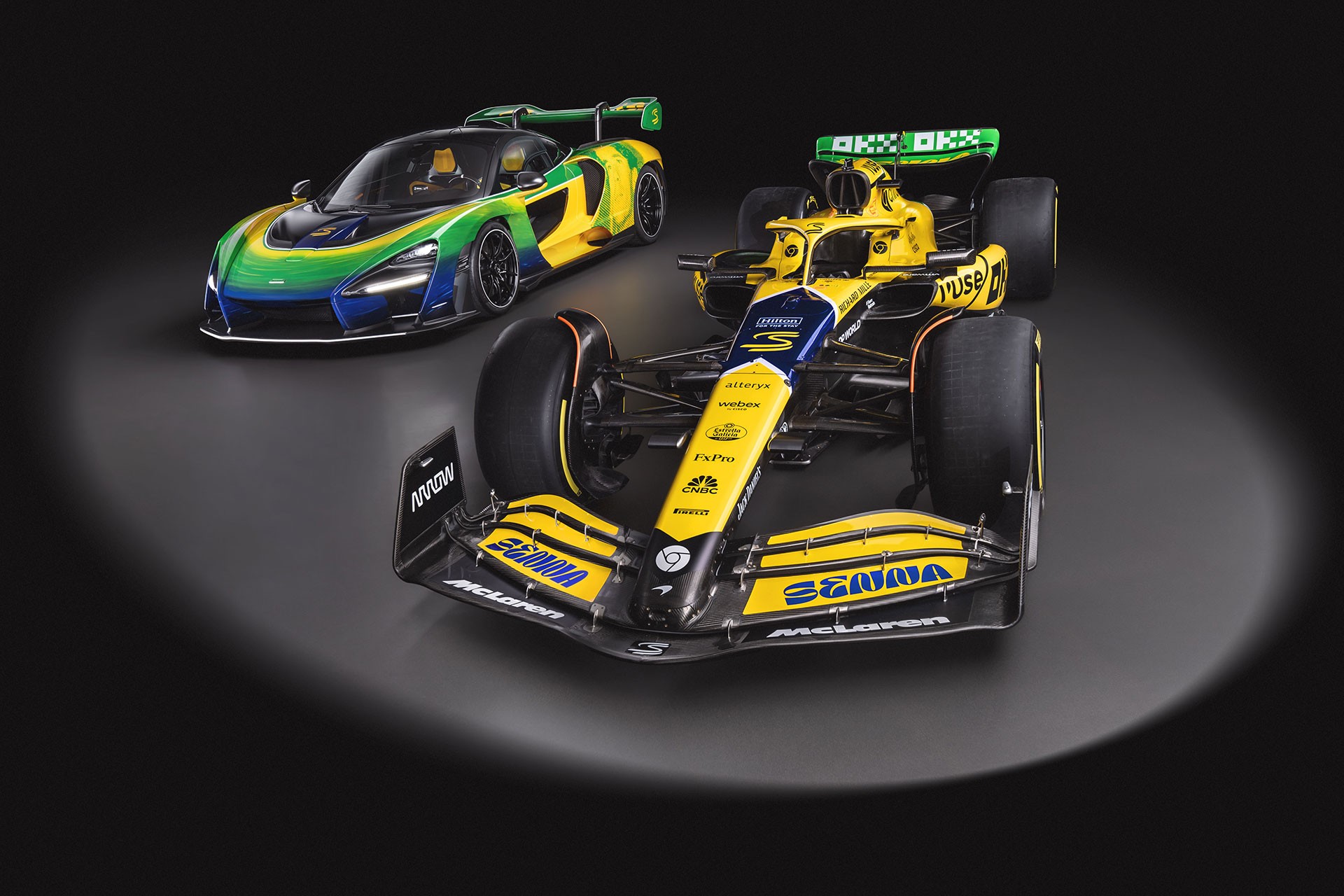 McLaren pinta F1 de verde e amarelo em homenagem a Senna no GP de Mônaco