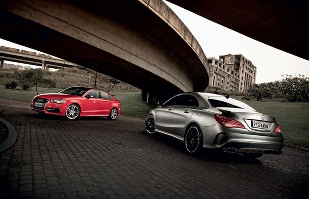 Mercedes CLA 45 AMG vs Audi S3 Sedan (Foto: Fabio Aro) — Foto: Auto Esporte