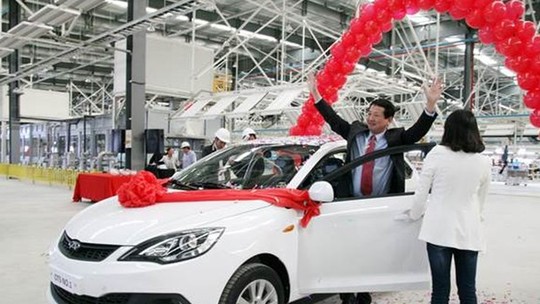 Chery produz seu primeiro carro no Brasil