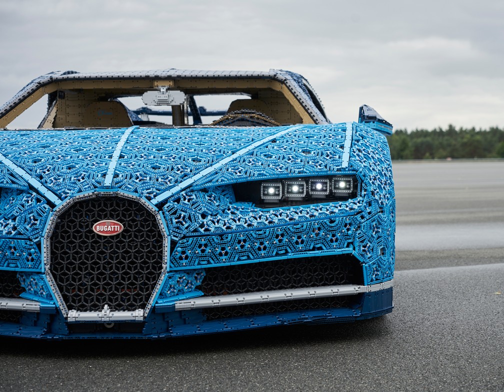 Bugatti Chiron feito de Lego — Foto: Lego/Divulgação