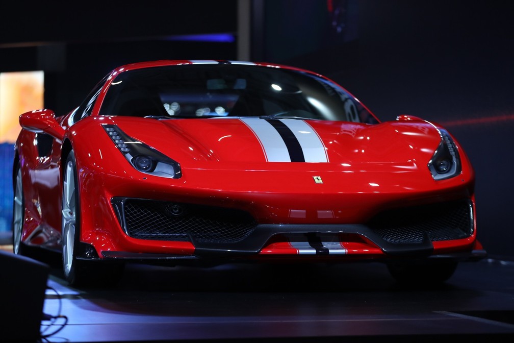 Ferrari 488 Pista no Salão do Automóvel 2018  — Foto: Fabio Tito/G1