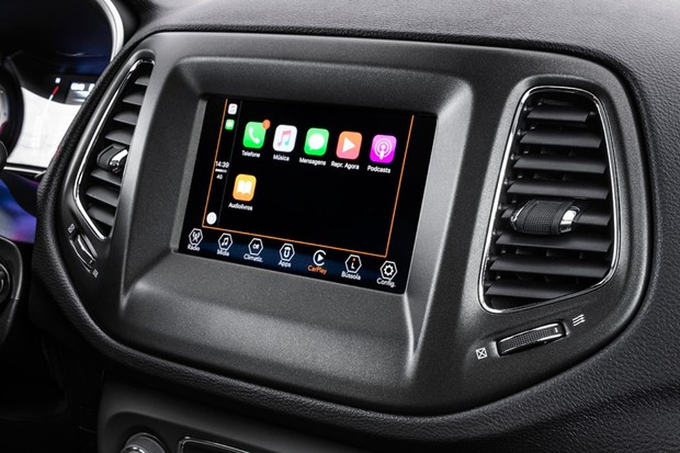 Nova central multimídia de sete polegadas tem Apple Car Play e Android Auto (Foto: Divulgação) — Foto: Auto Esporte