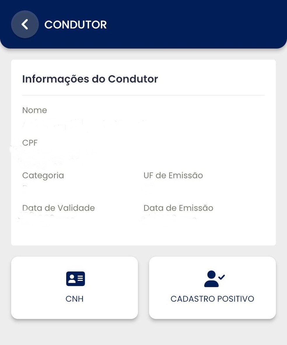 Passo 2  para o Registro Nacional Positivo de Condutores  — Foto: Auto News Brasil 