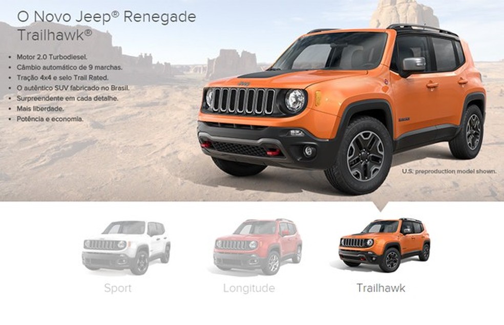 Jeep Renegade Trailhawk (Foto: Reprodução) — Foto: Auto Esporte