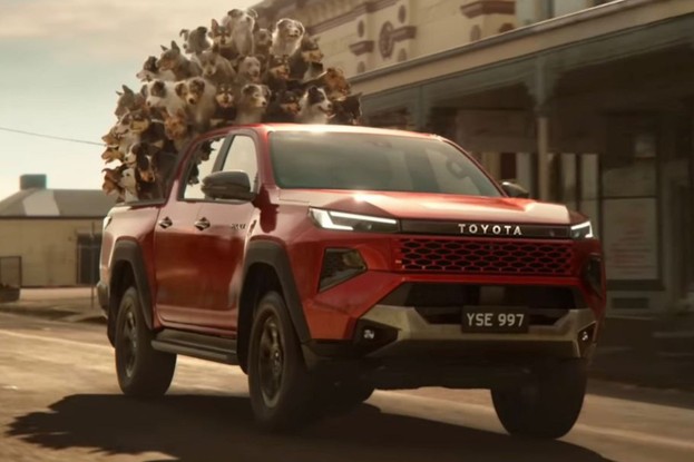 Propaganda Nova Toyota Hilux 2026 Austrália - diagonal dianteira