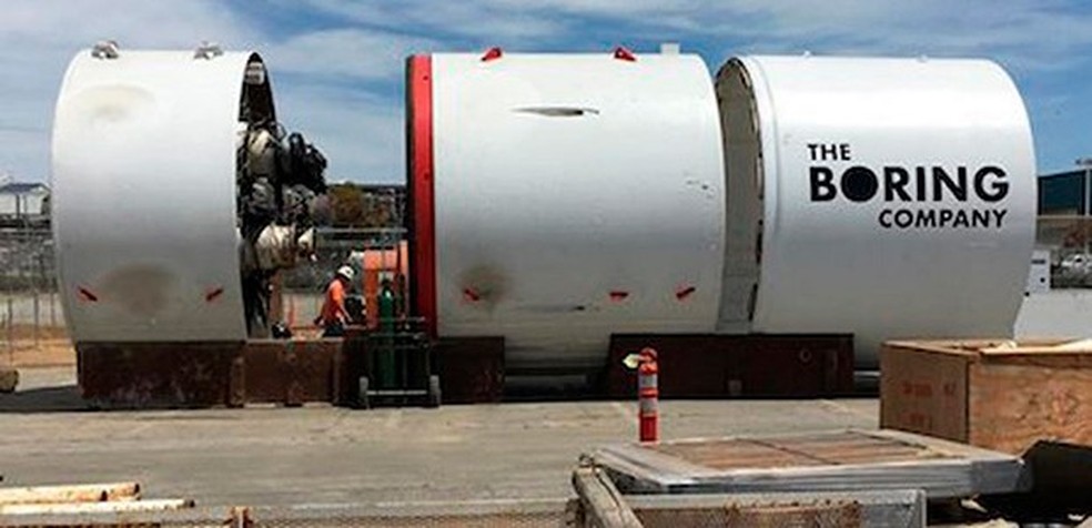 Equipamento da empresa The Boring Company, de Elon Musk (Foto: Reprodução) — Foto: Auto Esporte