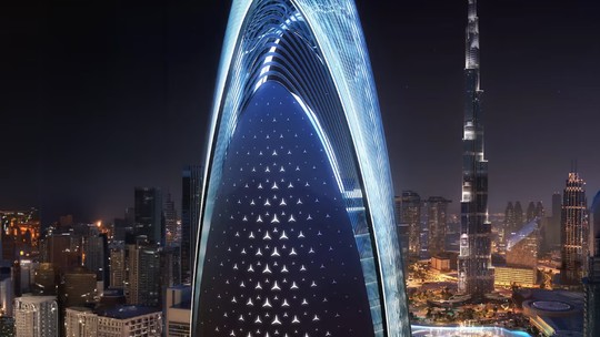 Prédio da Mercedes em Dubai terá 65 andares e visual que lembra seus carros