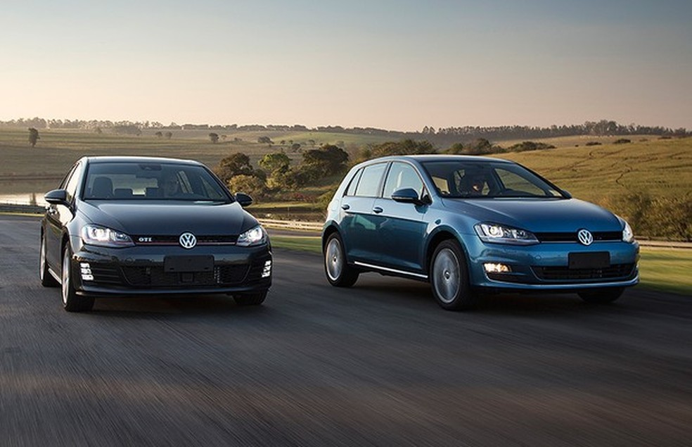 Volkswagen Golf GTi e Highline (Foto: Fabio Aro/Auto News Brasil) — Foto: Auto Esporte