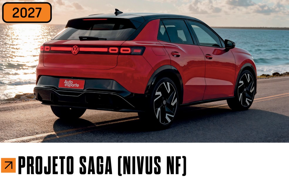 Projeção da nova geração do Volkswagen Nivus — Foto: Auto News Brasil
