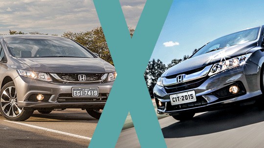 Jogo rápido: City EXL CVT x Civic LXS Automático