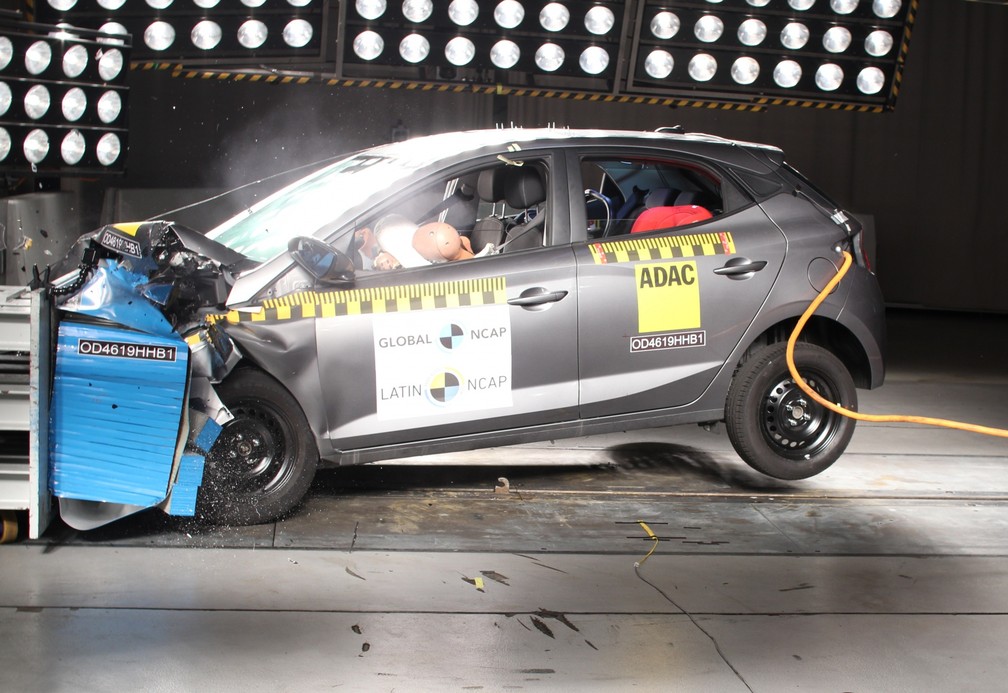 Hyundai HB20 no Latin NCap — Foto: Divulgação/Latin NCap