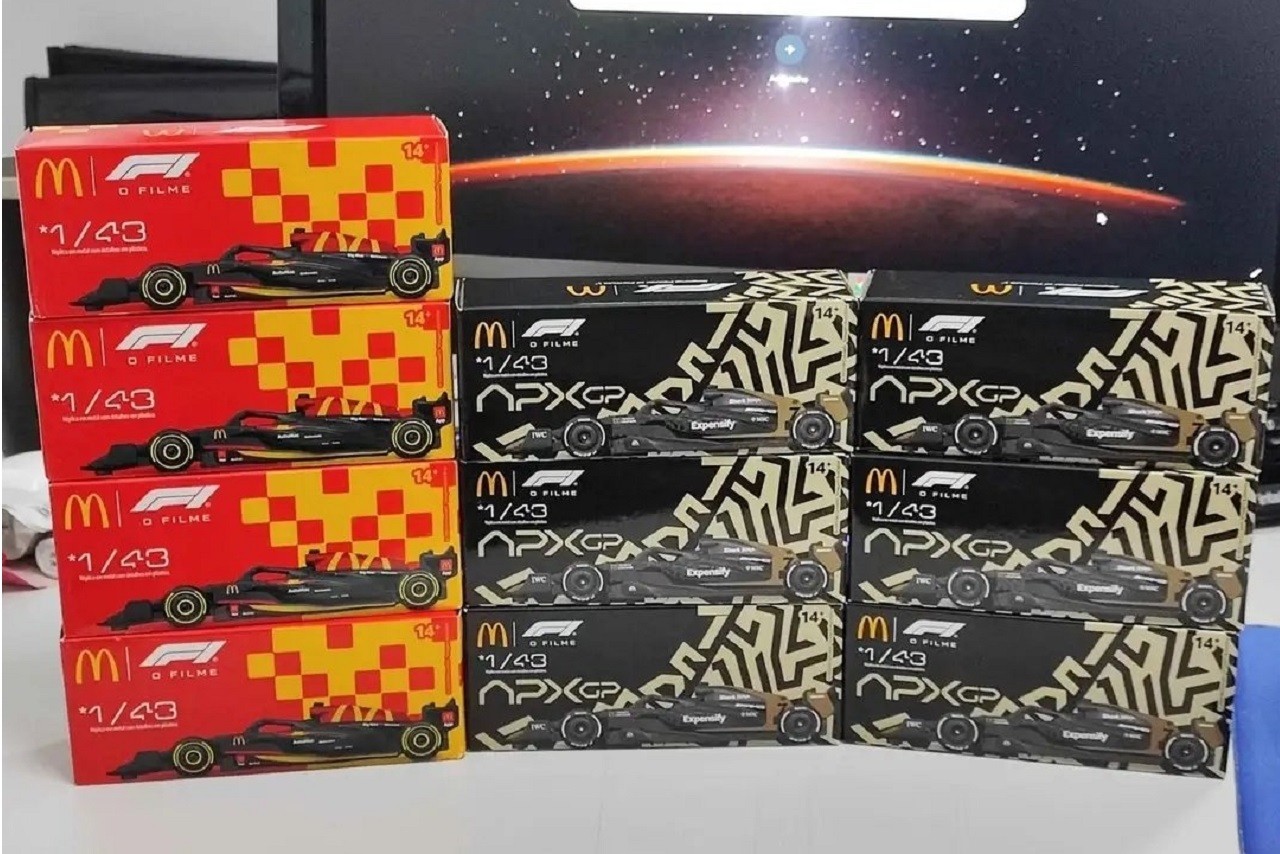 Miniaturas do filme F1 do McDonald's já são revendidas por até R$ 1.000