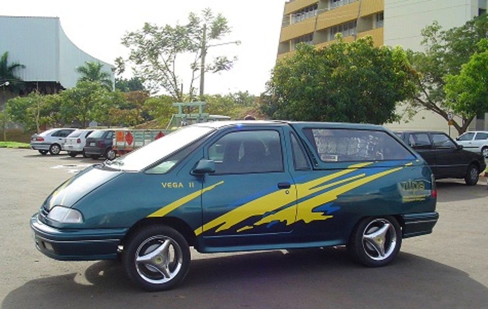 Vega II, em testes de rodagem na Unicamp, nos anos 2000 — Foto: Acervo/Museu da Imprensa Automotiva