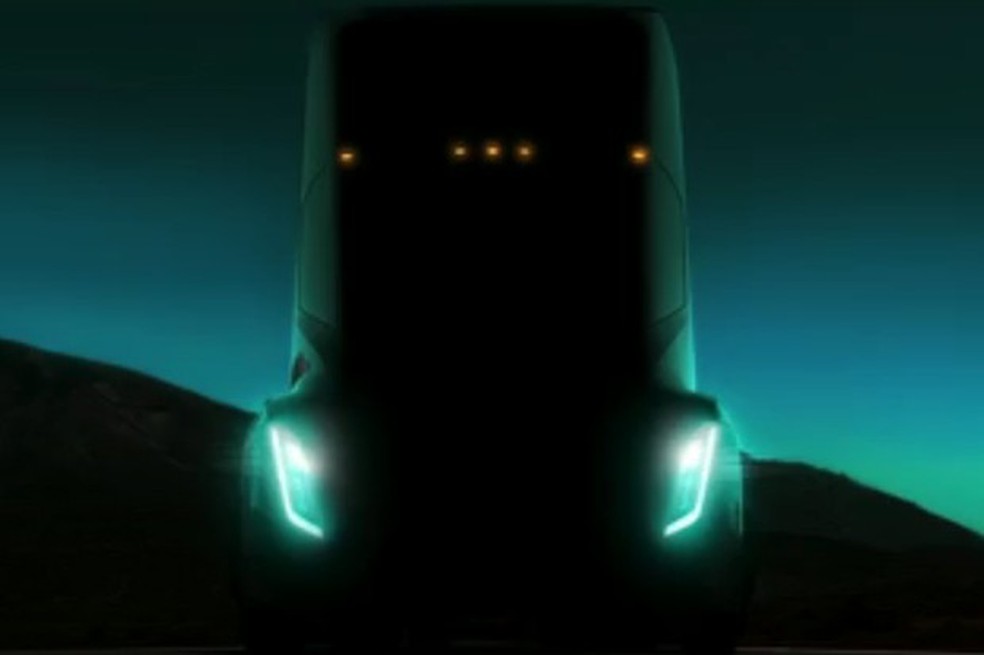 Tesla revela primeira imagem de futuro caminhão elétrico (Foto: Reprodução) — Foto: Auto Esporte