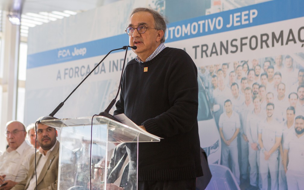 Sergio Marchionne inaugurou o 3º turno na fábrica de Pernambuco neste ano — Foto: Divulgação/Fiatpress