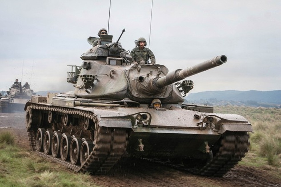M60 é o tanque mais pesado usado pelo Exército Brasileiro (Foto: Exército Brasileiro/Divulgação) — Foto: Auto Esporte