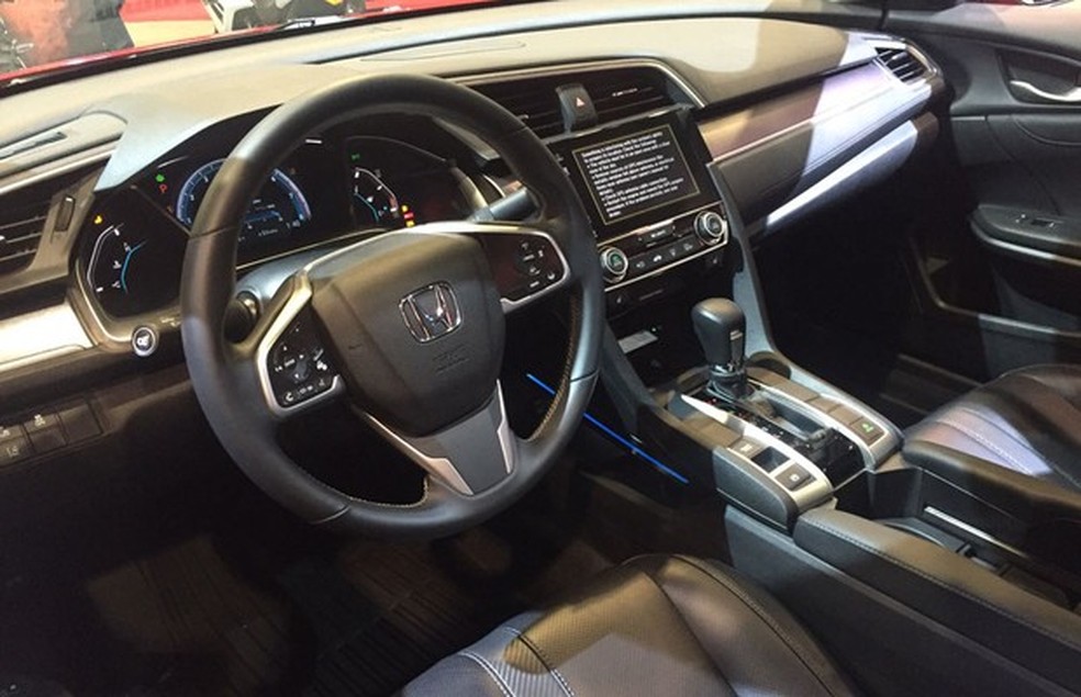 Interior do Honda Civic 2016 no SEMA Show (Foto: Auto News Brasil) — Foto: Auto Esporte
