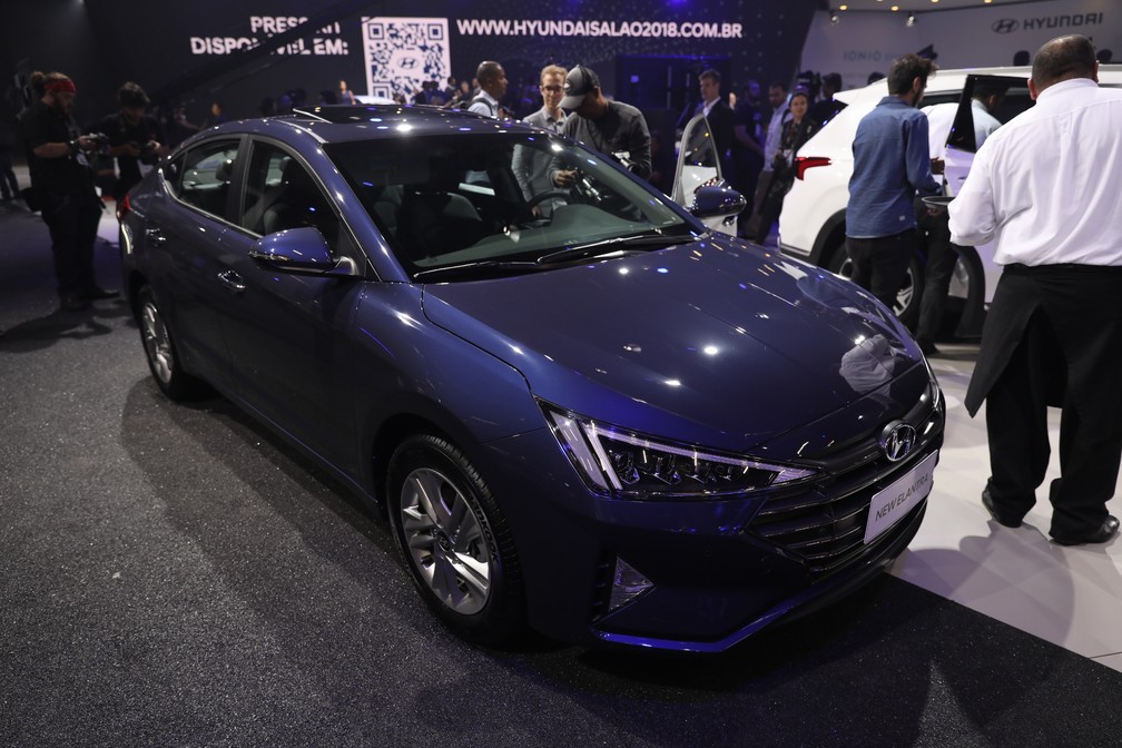 Hyundai Elantra no Salão do Automóvel de São Paulo — Foto: Fabio Tito/G1