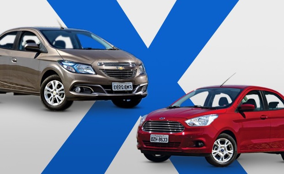 Chevrolet Prisma e Ford Ka+ (Foto: Auto News Brasil) — Foto: Auto Esporte