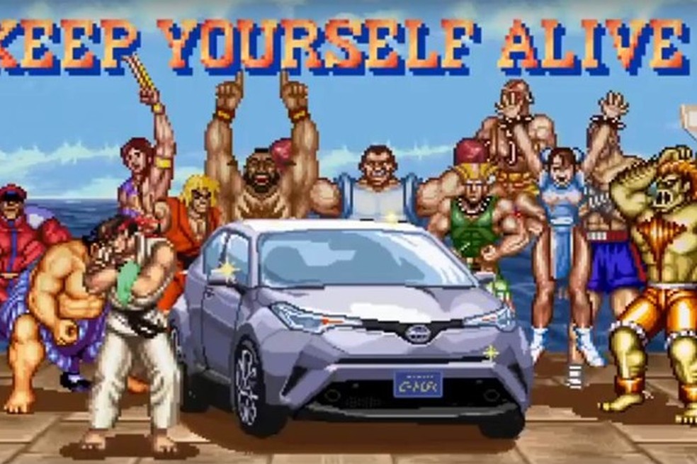Toyota C-HR luta em Street Fighter II (Foto: Reprodução) — Foto: Auto Esporte