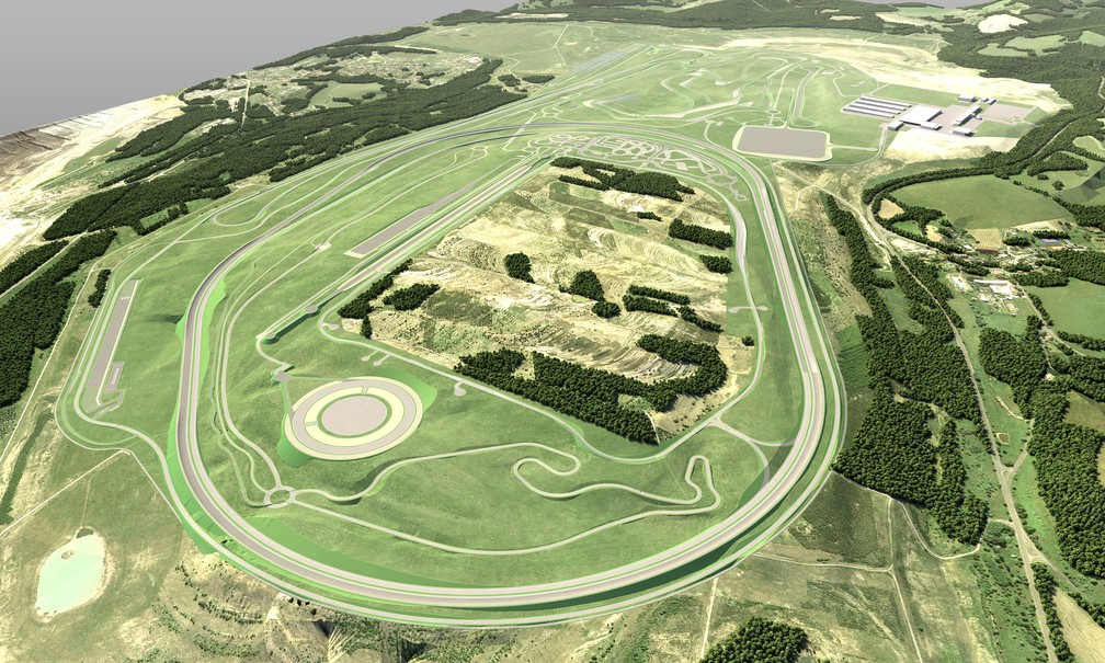 Deesenho mostra futura pista de testes da BMW na República Tcheca — Foto: BMW/Divulgação