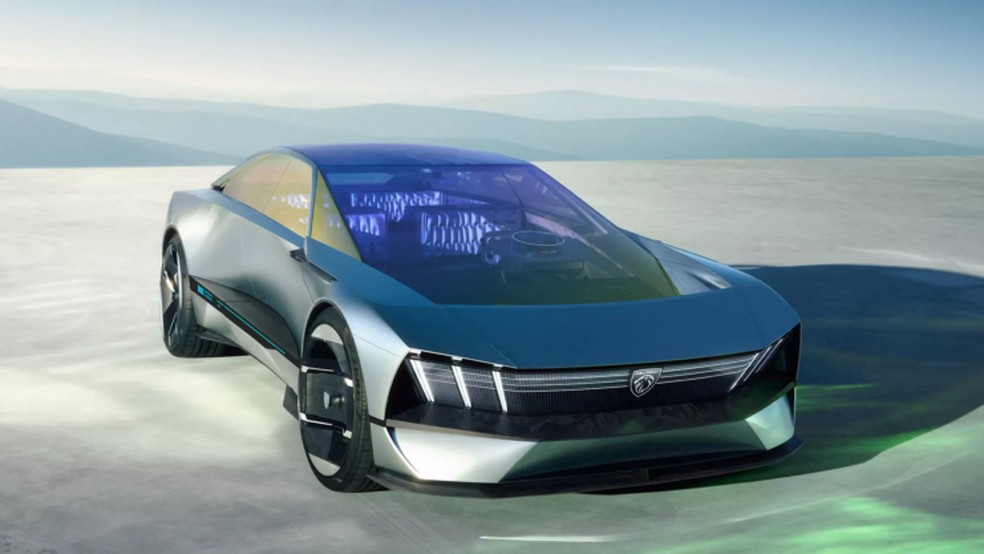 Conceito Inception da Peugeot promete ser um dos carros com maior autonomia já criados — Foto: Divulgação