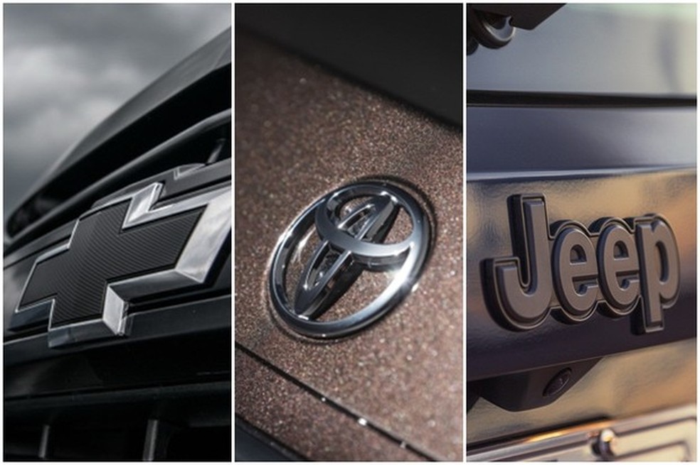 GM, Toyota e Jeep são os destaques de janeiro (Foto: Montagem/Auto News Brasil) — Foto: Auto Esporte