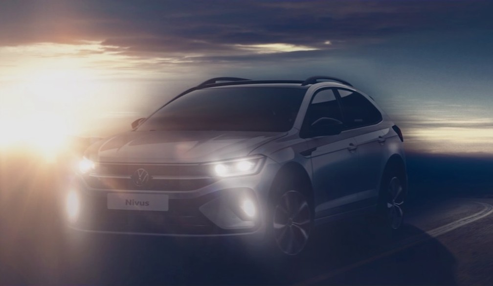 Volkswagen Nivus aparece em imagem durante conferência global da marca — Foto: Divulgação/Volkswagen
