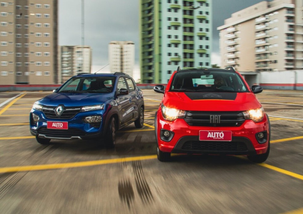 Mobi e Kwid disputam o posto de carro mais barato do Brasil mês a mês  — Foto: autoesporte