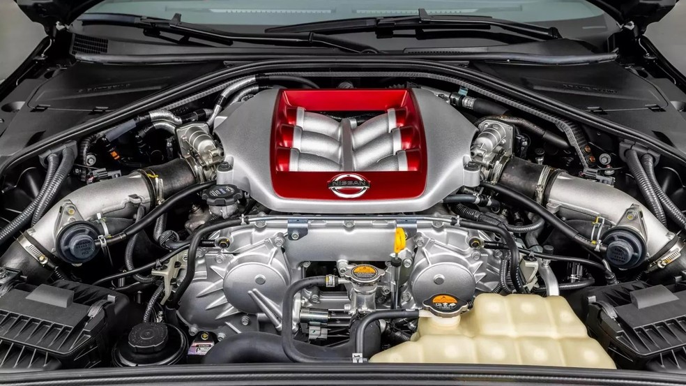Motor V6 do Nissan GT-V de Sebastian Vettel — Foto: Divulgação