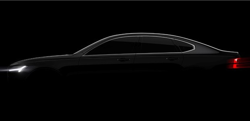 Teaser-do-novo-Volvo-S90 (Foto: Divulgação) — Foto: Auto Esporte